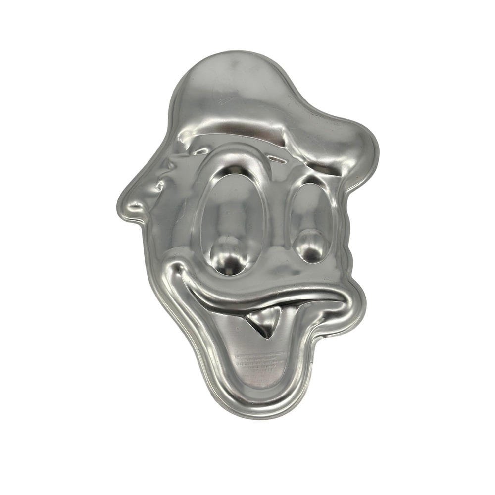 Wilton Donald Duck Cake Pan Vintage Disney Silver Aluminum Mold 515-507